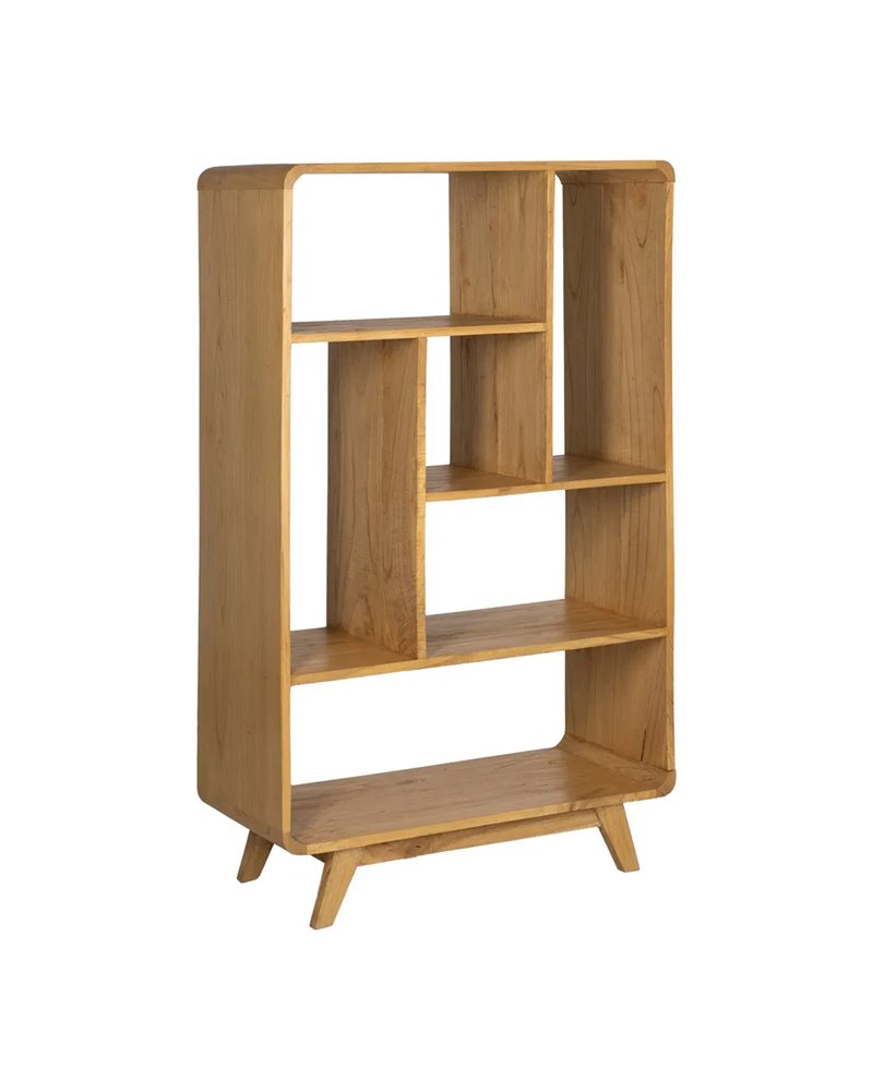 ESTANTERÍA NATURAL MADERA MINDI SALÓN 90 X 40 X 150 CM ESTANTERÍA NATURAL MADERA MINDI SALÓN 90 X 40 X 150 CM