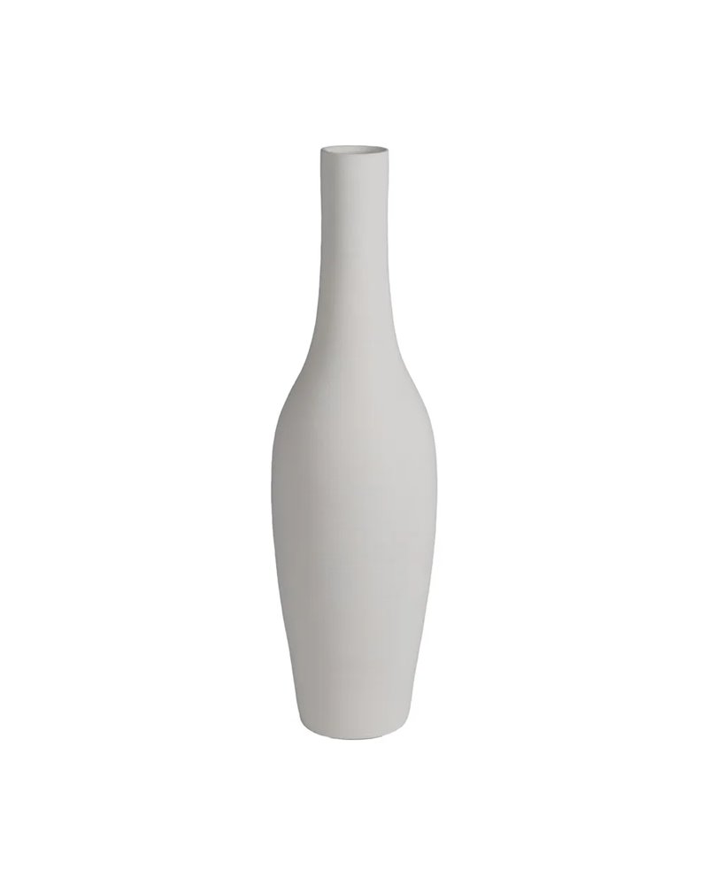 JARRÓN BLANCO CERÁMICA DECORACIÓN 27 X 27 X 100 CM JARRÓN BLANCO CERÁMICA DECORACIÓN 27 X 27 X 100 CM