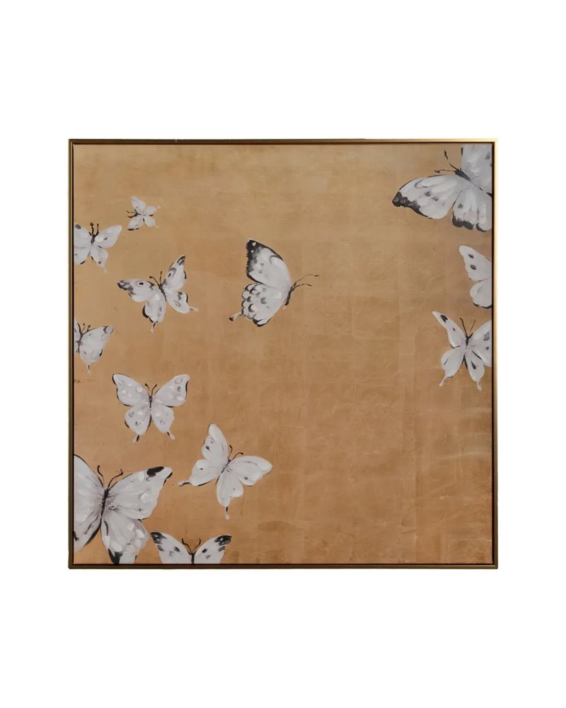 CUADRO MARIPOSAS LIENZO DECORACIÓN 100 X 100 CM