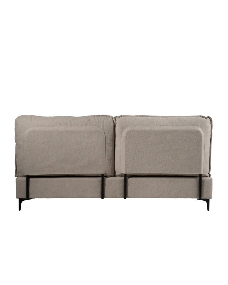 CAMA BEIGE TEJIDO DORMITORIO 192 X 214 X 95 CM