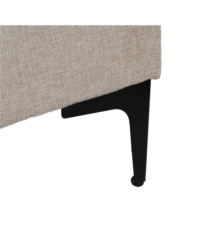 CAMA BEIGE TEJIDO DORMITORIO 192 X 214 X 95 CM