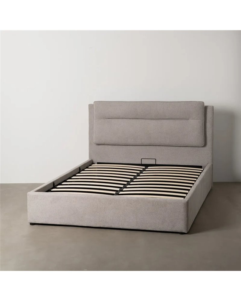 CAMA CANAPÉ GRIS TEJIDO DORMITORIO 164 X 214 X 110 CM