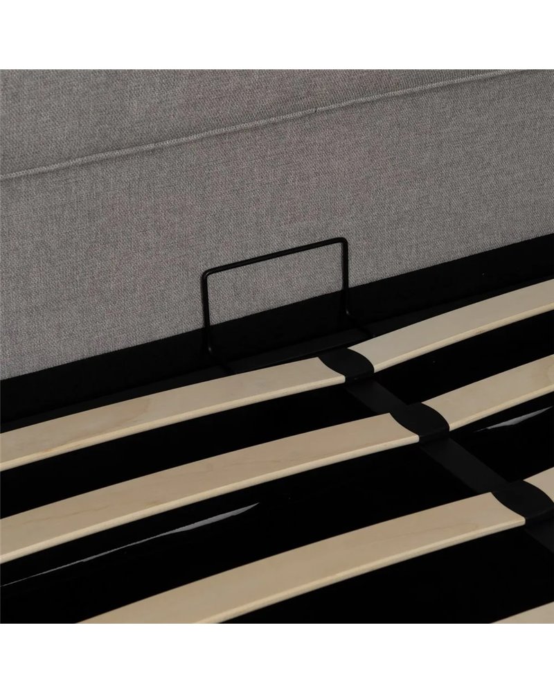 CAMA CANAPÉ GRIS TEJIDO DORMITORIO 164 X 214 X 110 CM