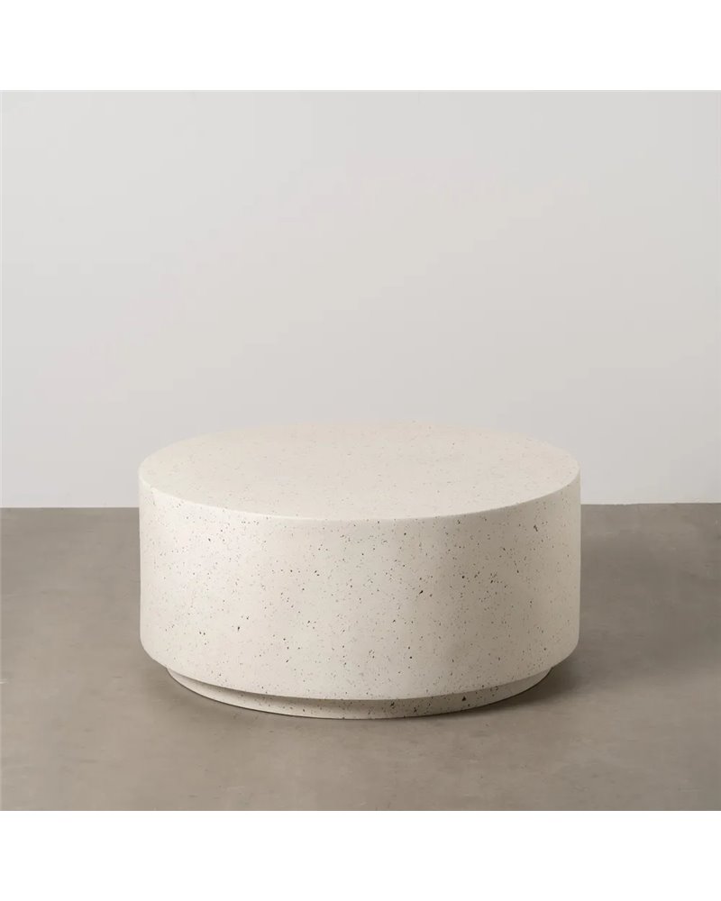 MESA CENTRO BLANCO FIBRA DE MAGNESIO 90 X 90 X 40 CM