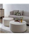 MESA CENTRO BLANCO FIBRA DE MAGNESIO 90 X 90 X 40 CM