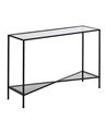 CONSOLA NEGRO METAL-CRISTAL 100 X 30 X 70 CM