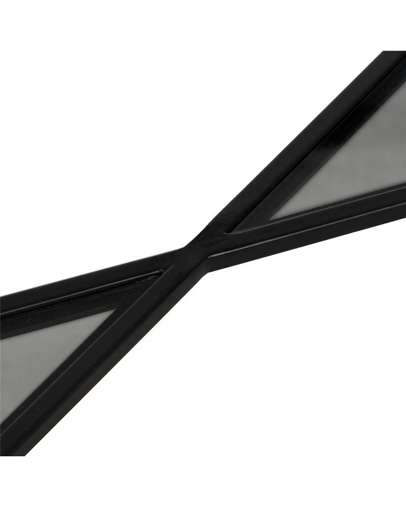 CONSOLA NEGRO METAL-CRISTAL 100 X 30 X 70 CM