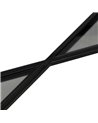 CONSOLA NEGRO METAL-CRISTAL 100 X 30 X 70 CM