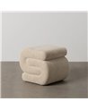 PUF BEIGE TEJIDO SALÓN 51 X 47 X 45 CM