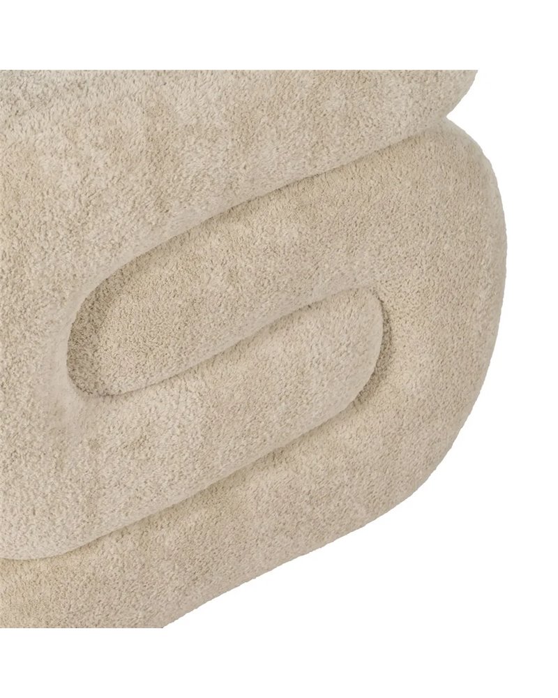 PUF BEIGE TEJIDO SALÓN 51 X 47 X 45 CM
