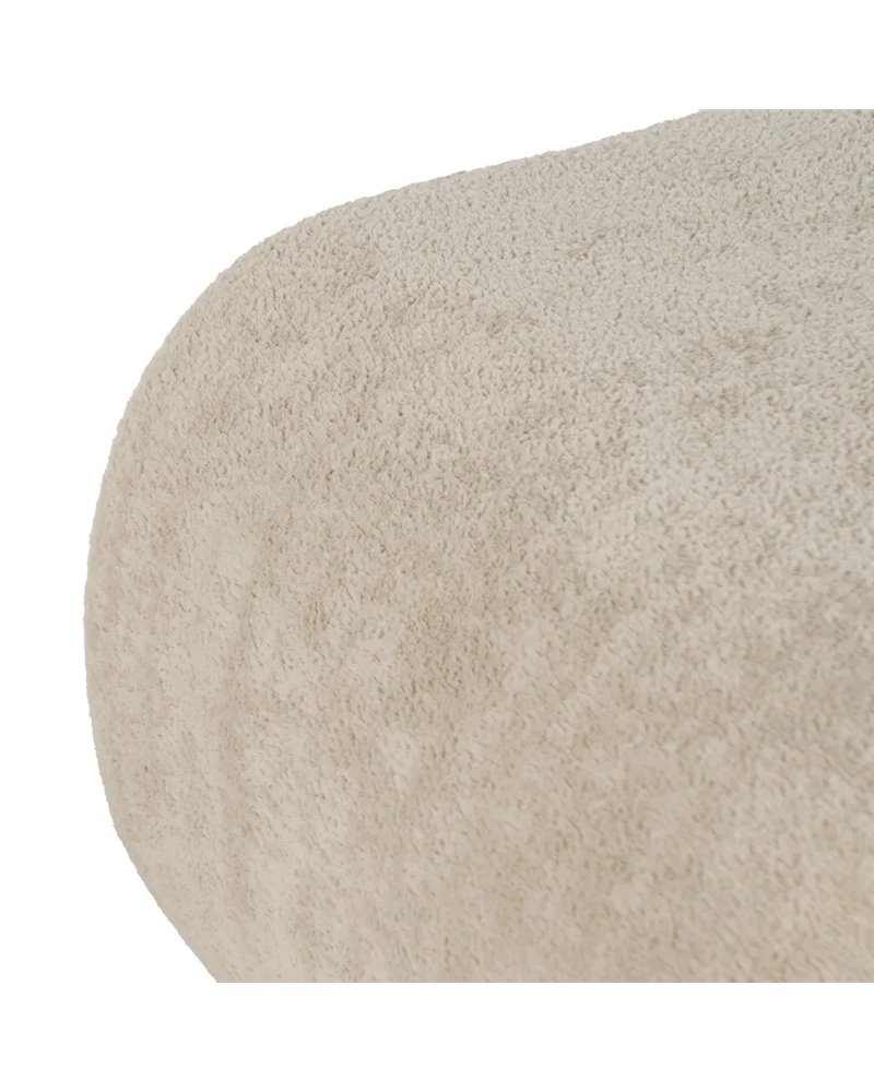 PUF BEIGE TEJIDO SALÓN 51 X 47 X 45 CM