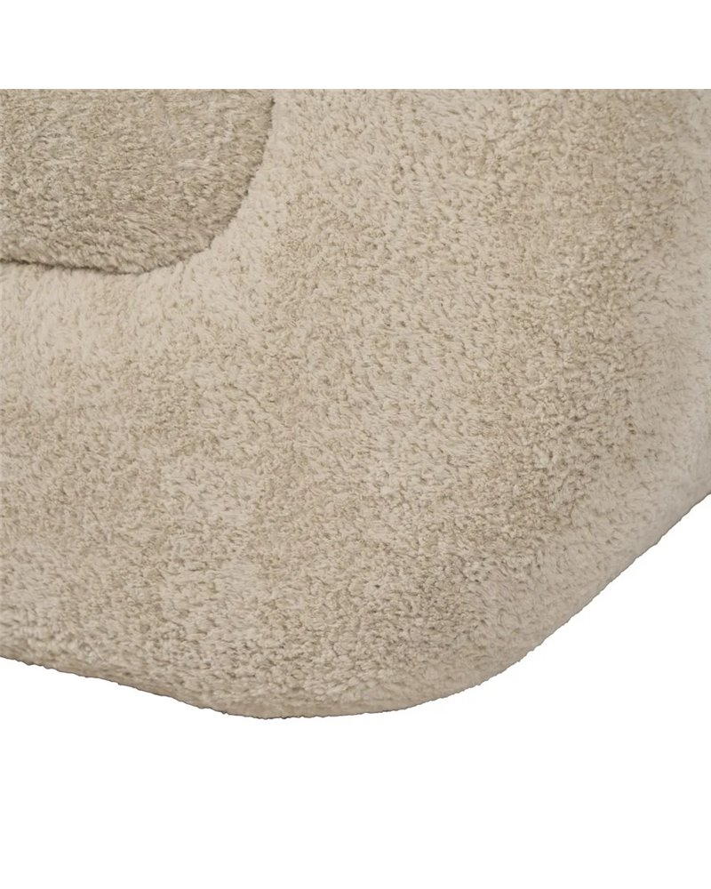 PUF BEIGE TEJIDO SALÓN 51 X 47 X 45 CM