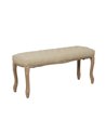 BANQUETA NATURAL-BEIGE TEJIDO-MADERA 110 X 36 X 47 CM