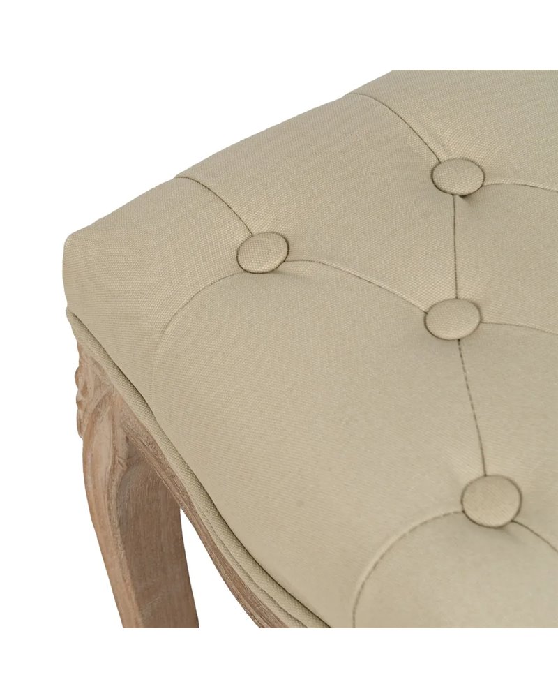 BANQUETA NATURAL-BEIGE TEJIDO-MADERA 110 X 36 X 47 CM