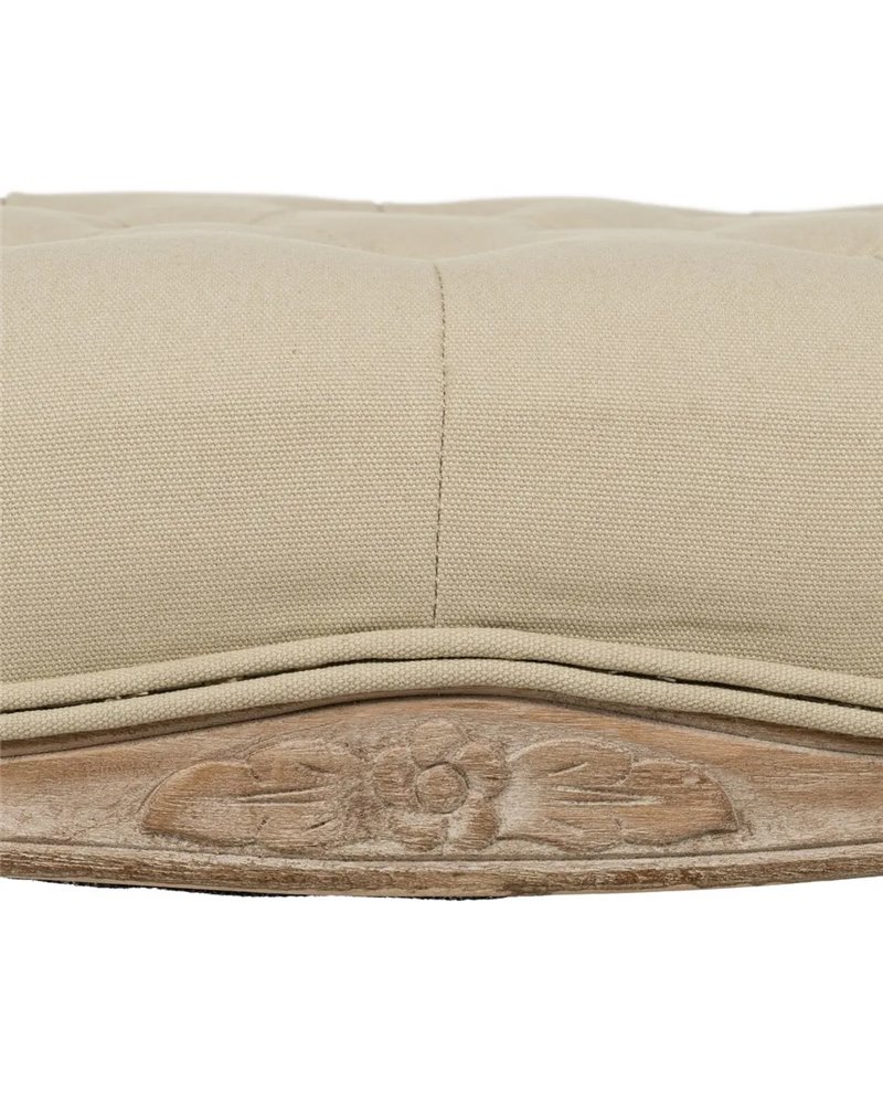 BANQUETA NATURAL-BEIGE TEJIDO-MADERA 110 X 36 X 47 CM