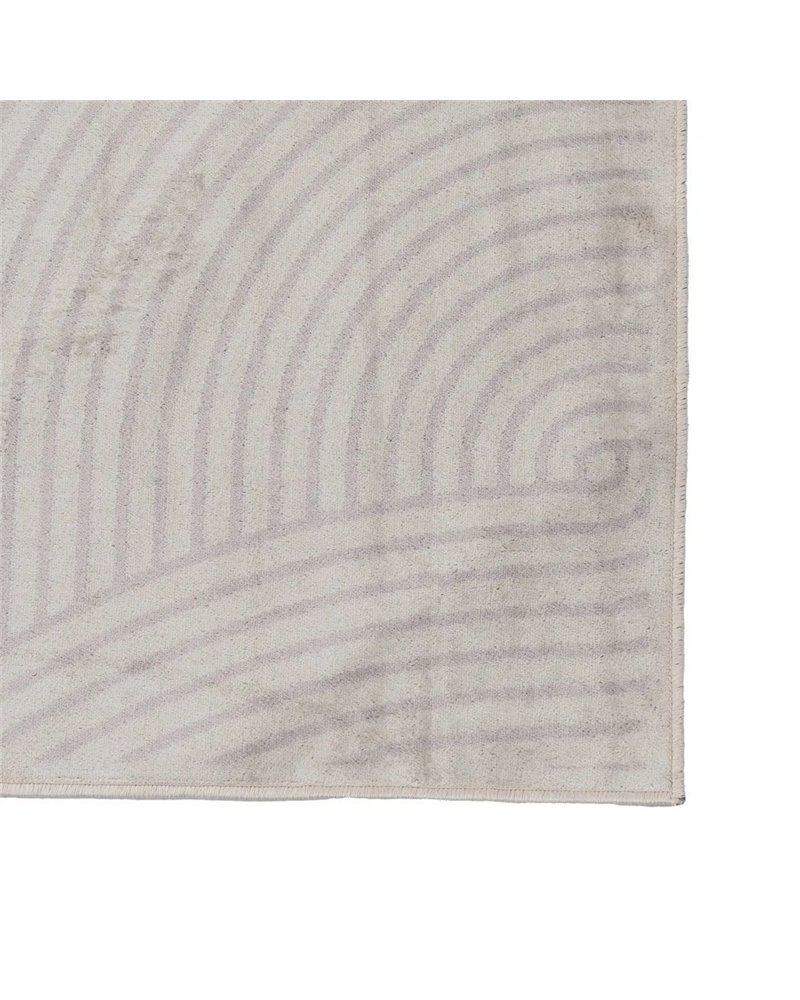 ALFOMBRA GEOMÉTRICO BEIGE VISCOSA 200 X 300 CM