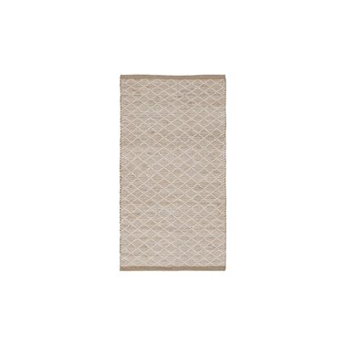 ALFOMBRA BLANCO-NATURAL YUTE-ALGODÓN 80 X 150 CM