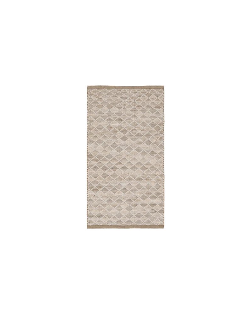 ALFOMBRA BLANCO-NATURAL YUTE-ALGODÓN 80 X 150 CM ALFOMBRA BLANCO-NATURAL YUTE-ALGODÓN 80 X 150 CM