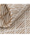 ALFOMBRA BLANCO-NATURAL YUTE-ALGODÓN 80 X 150 CM