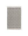 ALFOMBRA BLANCO-NEGRO TEJIDO DECORACIÓN 160 X 230 CM