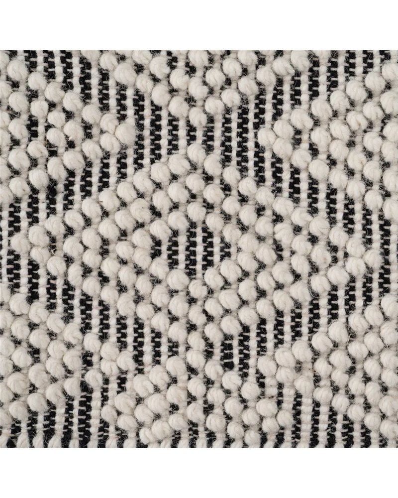 ALFOMBRA BLANCO-NEGRO TEJIDO DECORACIÓN 160 X 230 CM