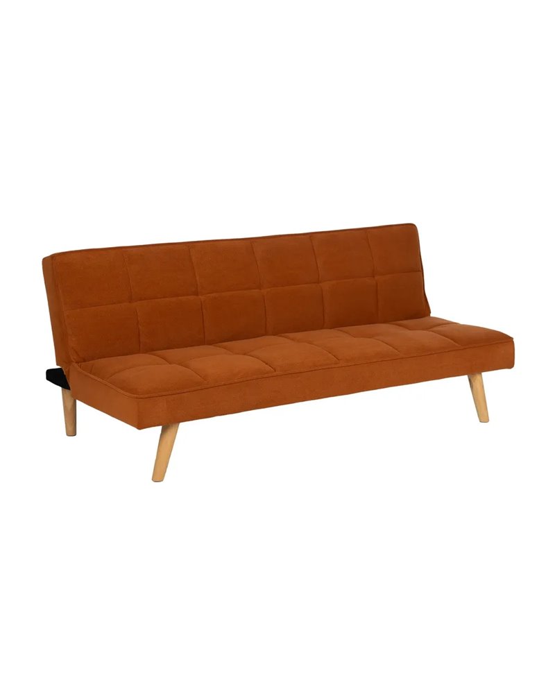 SOFÁ-CAMA NARANJA MADERA DECORACIÓN 175 X 84 X 73 CM