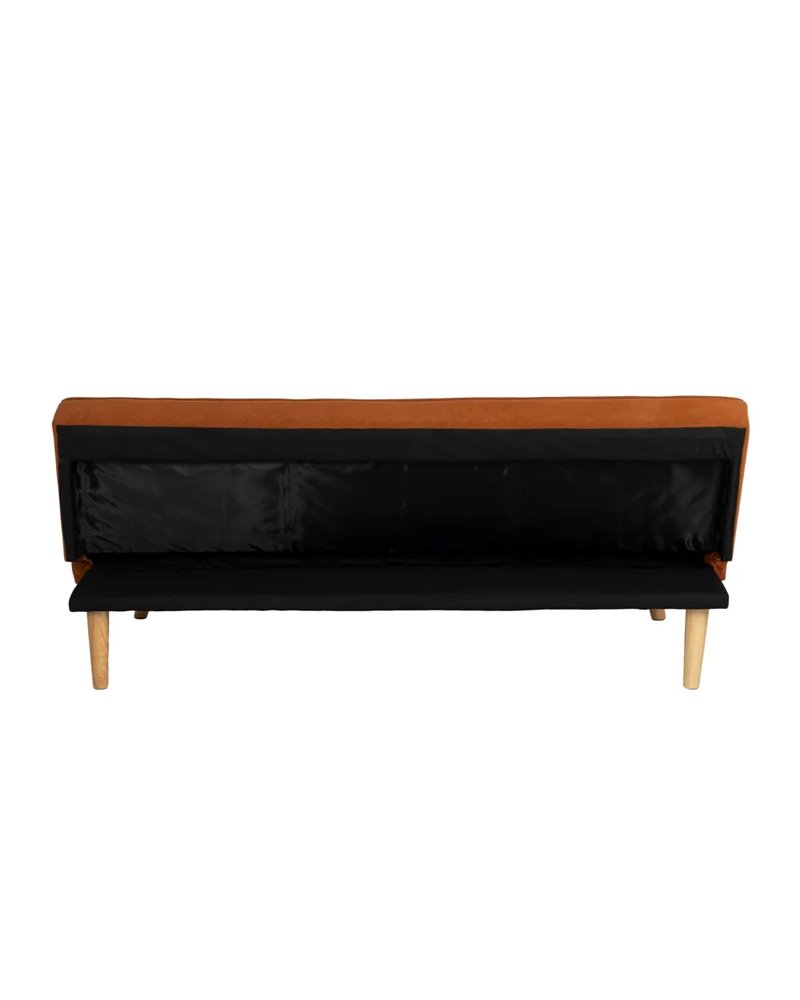 SOFÁ-CAMA NARANJA MADERA DECORACIÓN 175 X 84 X 73 CM