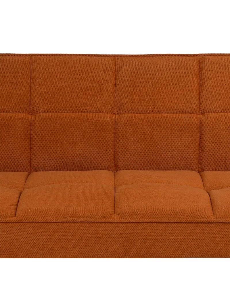 SOFÁ-CAMA NARANJA MADERA DECORACIÓN 175 X 84 X 73 CM