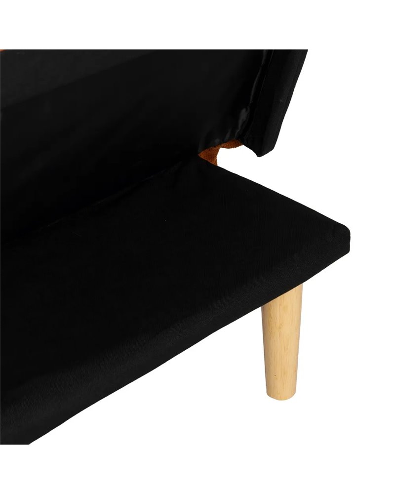SOFÁ-CAMA NARANJA MADERA DECORACIÓN 175 X 84 X 73 CM