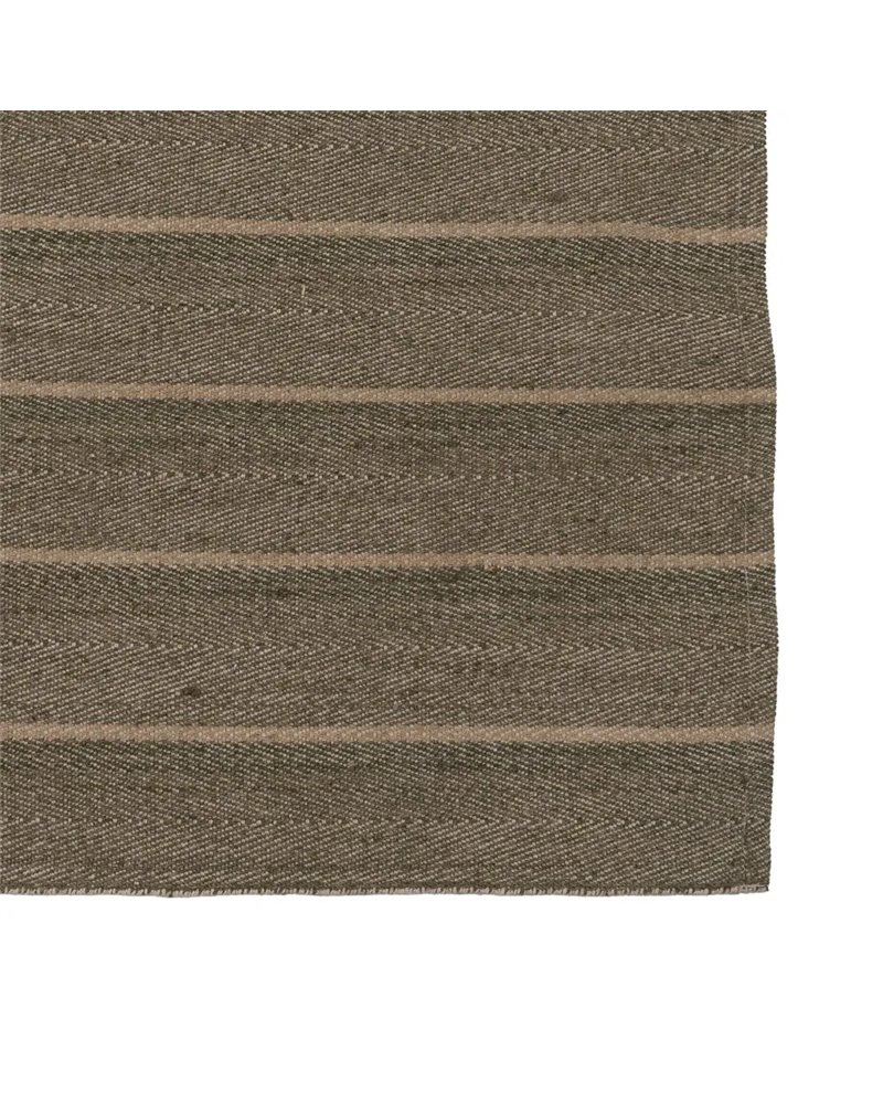 ALFOMBRA NATURAL-VERDE YUTE-ALGODÓN 80 X 150 CM