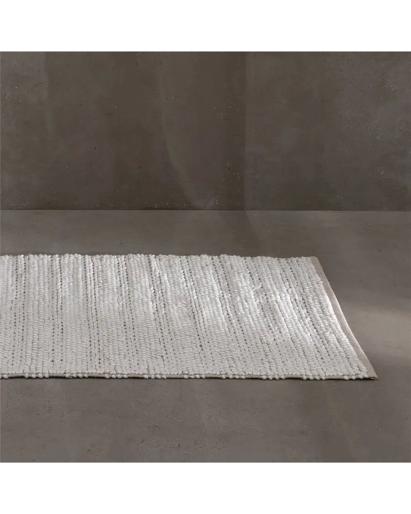ALFOMBRA CREMA TEJIDO DECORACIÓN 80 X 150 CM ALFOMBRA CREMA TEJIDO DECORACIÓN 80 X 150 CM