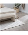 ALFOMBRA CREMA TEJIDO DECORACIÓN 80 X 150 CM