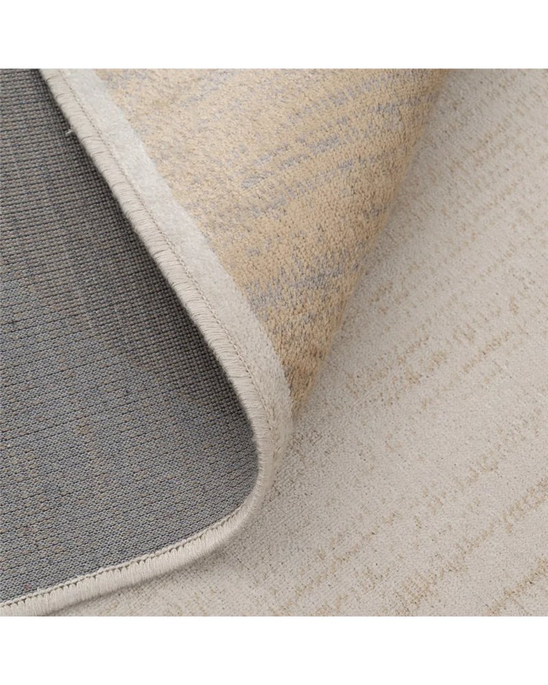 ALFOMBRA GEOMÉTRICO CREMA VISCOSA 160 X 230 CM