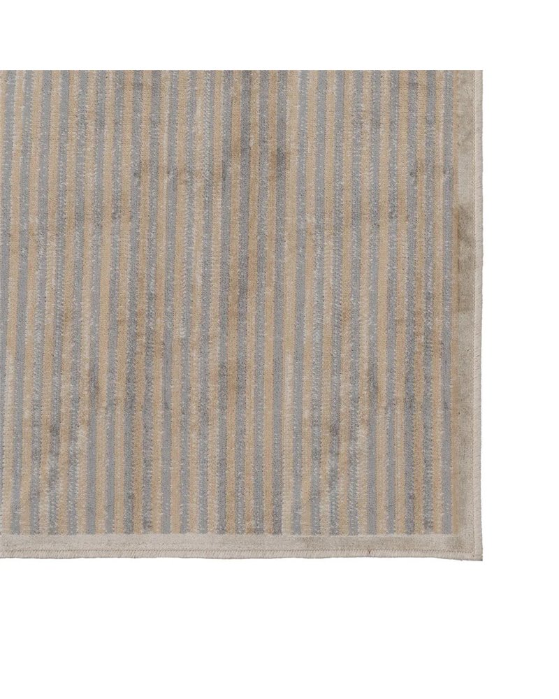 ALFOMBRA GEOMÉTRICO CREMA VISCOSA 160 X 230 CM
