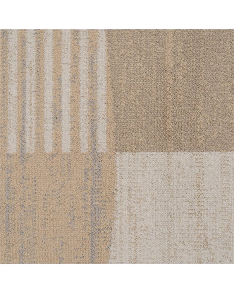 ALFOMBRA GEOMÉTRICO CREMA VISCOSA 160 X 230 CM