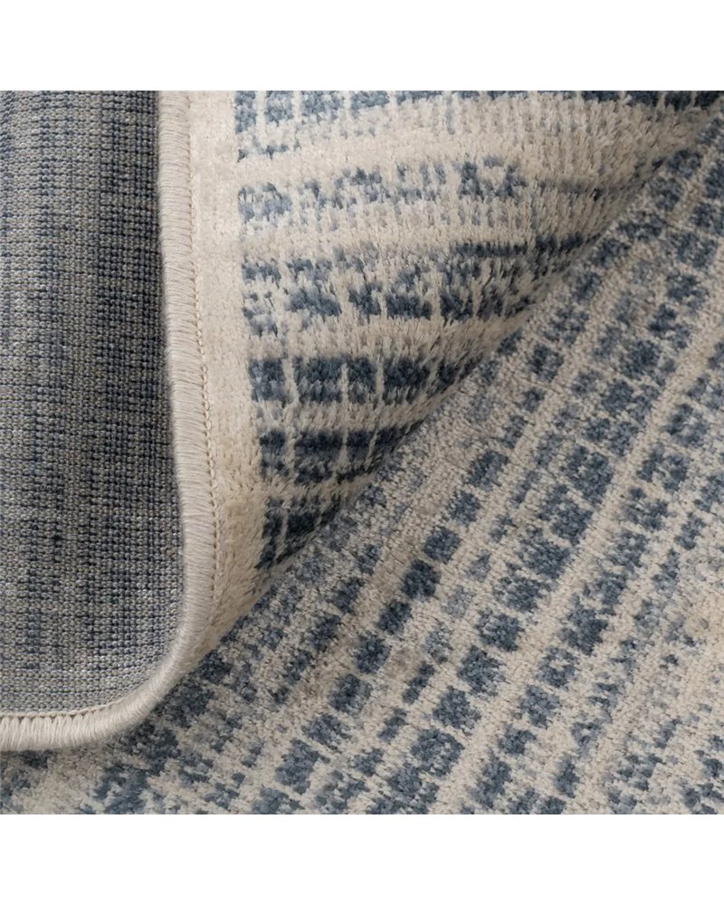 ALFOMBRA BEIGE-AZUL VISCOSA 200 X 300 CM