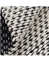 ALFOMBRA BLANCO-NEGRO TEJIDO DECORACIÓN 160 X 230 CM