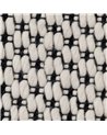 ALFOMBRA BLANCO-NEGRO TEJIDO DECORACIÓN 160 X 230 CM