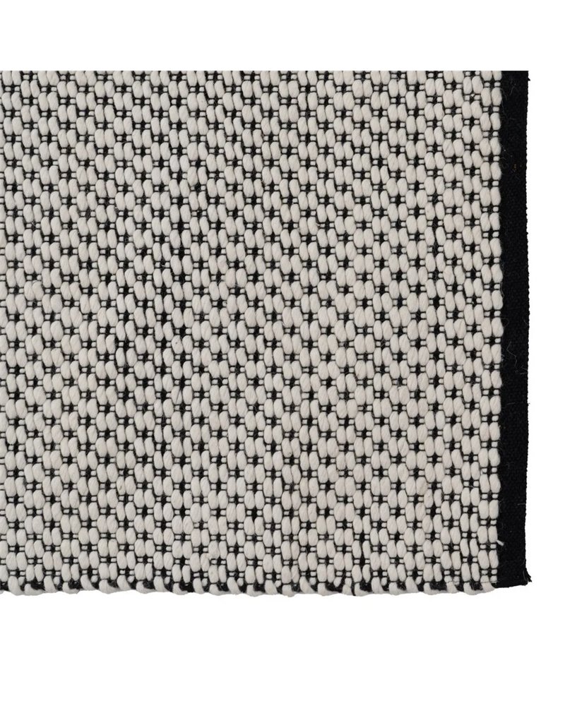 ALFOMBRA BLANCO-NEGRO TEJIDO DECORACIÓN 200 X 300 CM