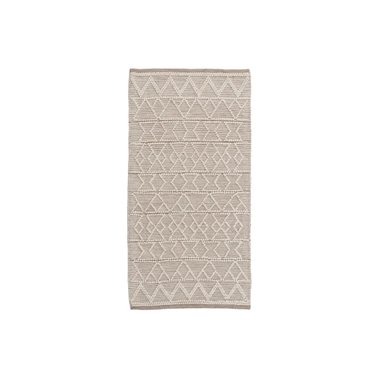ALFOMBRA CREMA TEJIDO DECORACIÓN 80 X 150 CM