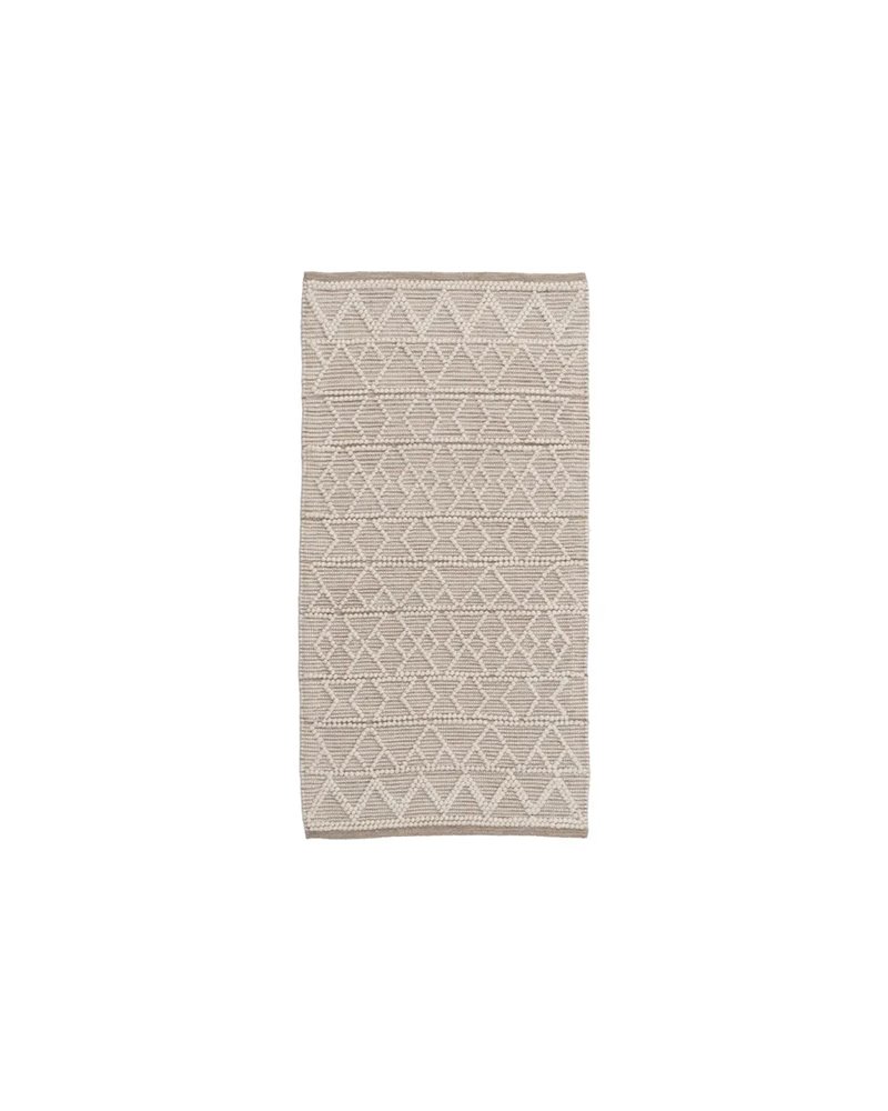 ALFOMBRA CREMA TEJIDO DECORACIÓN 80 X 150 CM ALFOMBRA CREMA TEJIDO DECORACIÓN 80 X 150 CM