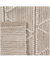 ALFOMBRA CREMA TEJIDO DECORACIÓN 80 X 150 CM