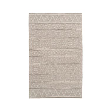 ALFOMBRA CREMA TEJIDO DECORACIÓN 160 X 230 CM