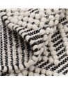 ALFOMBRA BLANCO-NEGRO TEJIDO DECORACIÓN 200 X 300 CM