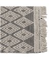 ALFOMBRA BLANCO-NEGRO TEJIDO DECORACIÓN 200 X 300 CM