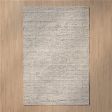 ALFOMBRA GRIS TEJIDO DECORACIÓN 160 X 230 CM