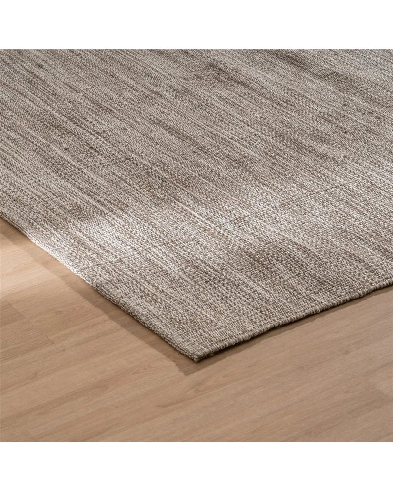 ALFOMBRA MARRÓN TEJIDO DECORACIÓN 80 X 150 CM
