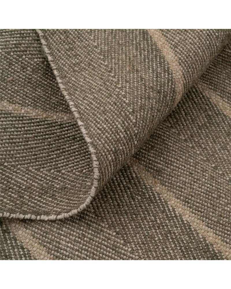 ALFOMBRA NATURAL-VERDE YUTE-ALGODÓN 200 X 300 CM