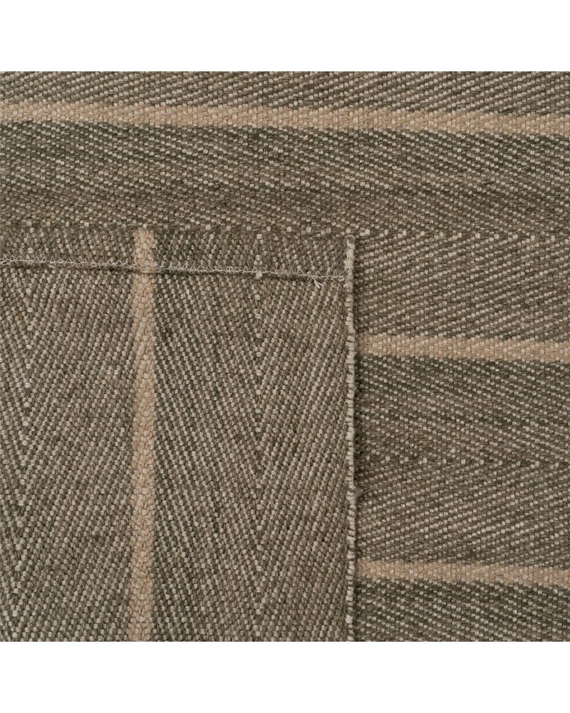 ALFOMBRA NATURAL-VERDE YUTE-ALGODÓN 200 X 300 CM
