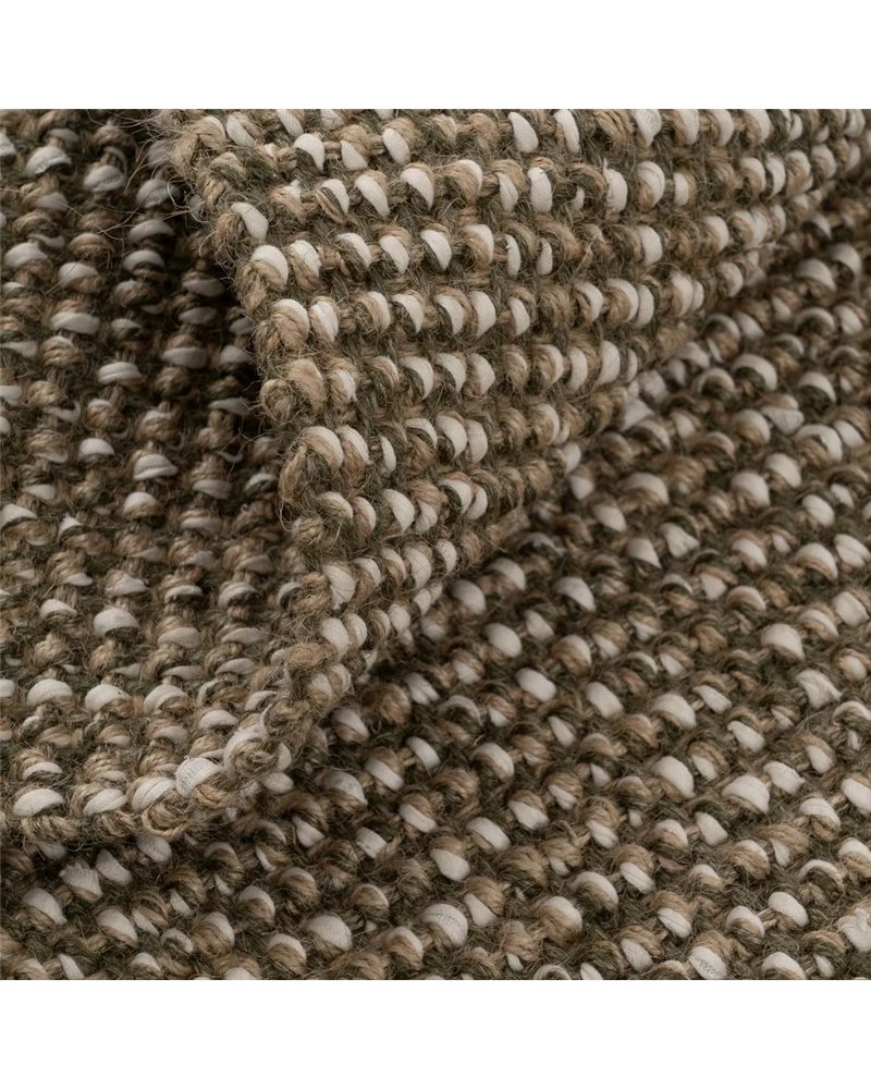 ALFOMBRA JASPEADO VERDE YUTE-ALGODÓN 80 X 150 CM